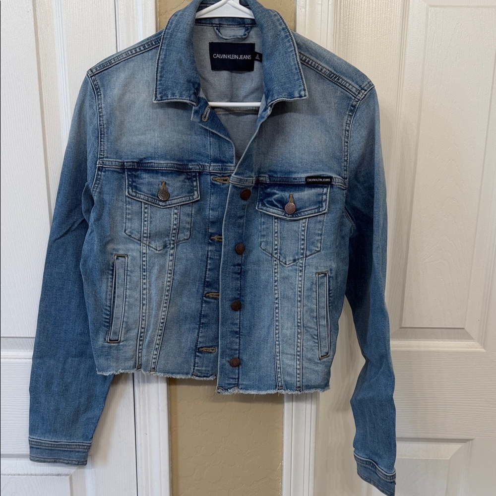 Calvin Klein Faded Light Blue Denim Jacket